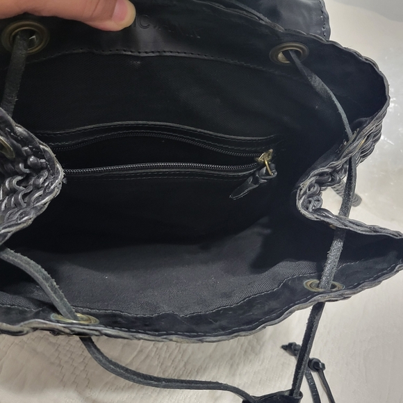 Woven Genuine Italian Leather Backpack - Picture 6 of 9